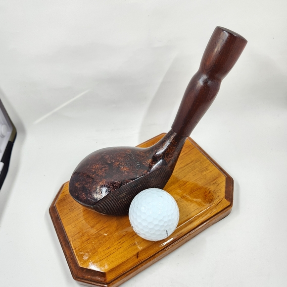 Vtg GE General Electric Schavolite Textolite Golf Club Pen Holder Office plaque - Picture 5 of 16